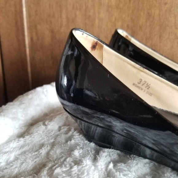 𝅺tod's Kitten Heel Wedge  Glossy Black 37.5 - Picture 10 of 15